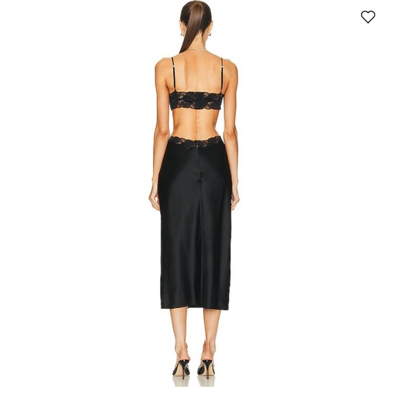 ALEXANDER WANG Lace-embellished cut-out silk midi dress NWT - Picture 5 of 11